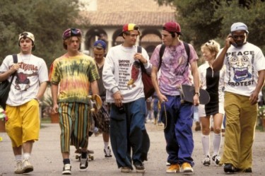 A group of skater-pothead high schoolers from the film CLUELESS.
